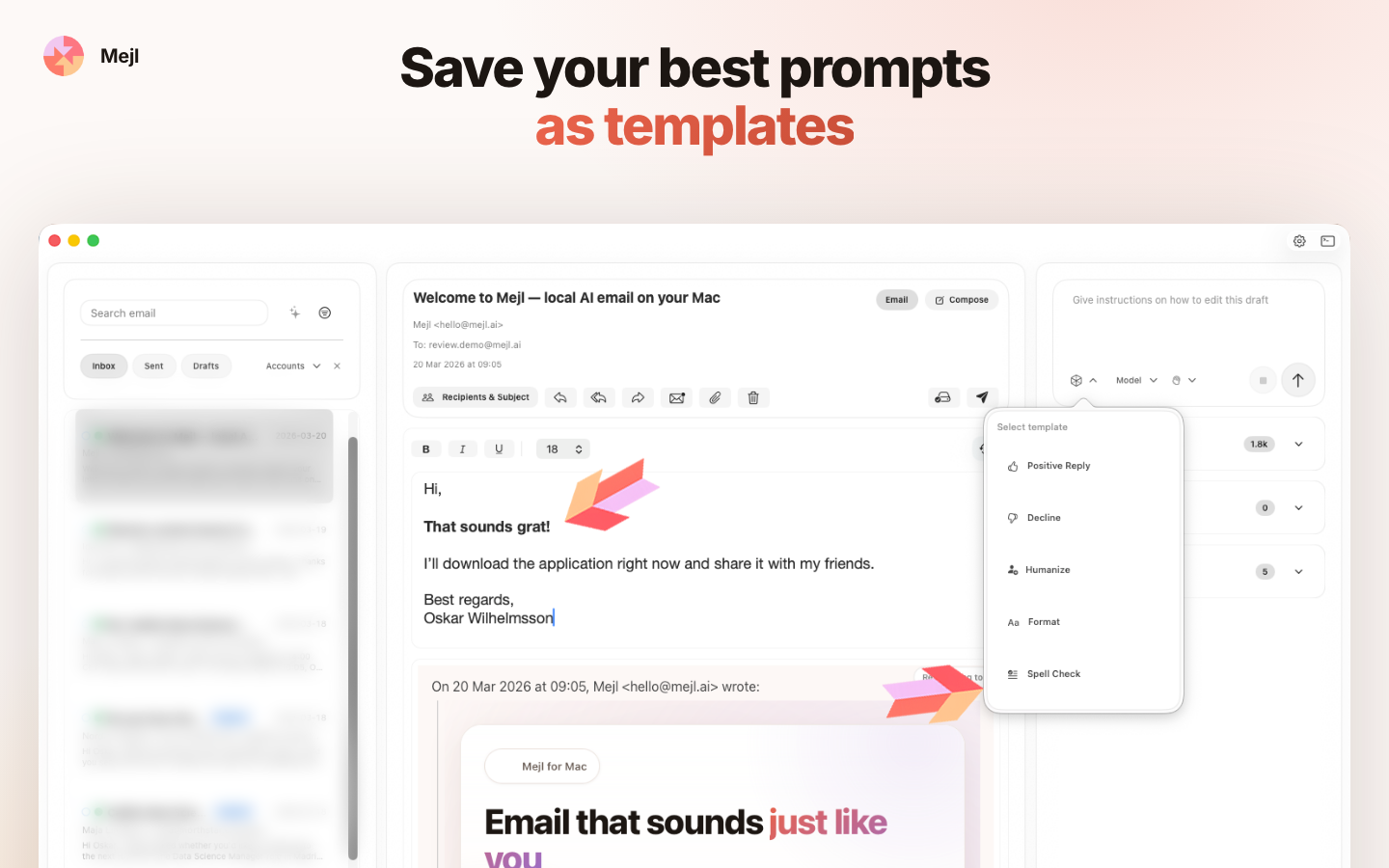 Save the prompts you actually use